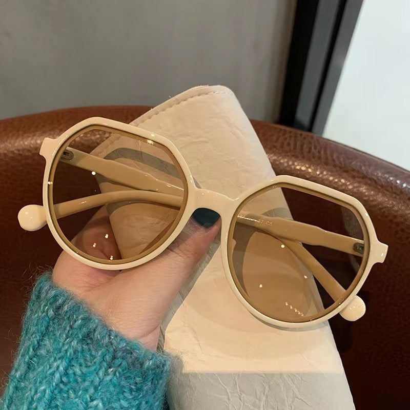 Wholesale Sunscreen Round Frame PC Sunglasses